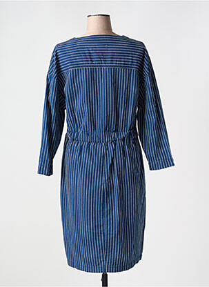 Robe mi-longue manches longues manches longues bleu MKT STUDIO femme