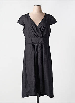 Robe longue manches courtes manches courtes noir HUMILITY femme