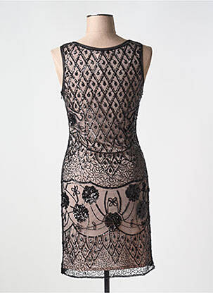 Robe mi-longue imprimé fantaisie sans manche noir MOLLY BRACKEN femme