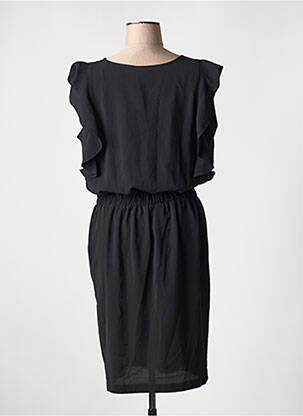 Robe mi-longue sans manche sans manche noir ICHI femme