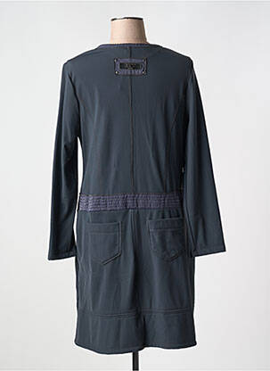 Robe mi-longue manches longues manches longues gris 3322 femme