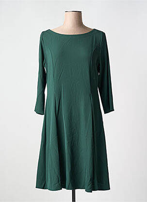 Robe mi-longue manches longues manches longues vert LA FEE MARABOUTEE femme