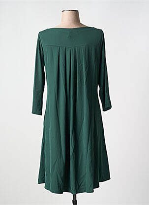 Robe mi-longue manches longues manches longues vert LA FEE MARABOUTEE femme