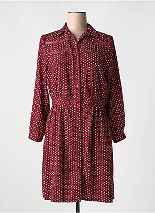 Robe courte manches longues manches longues rouge SWEED femme