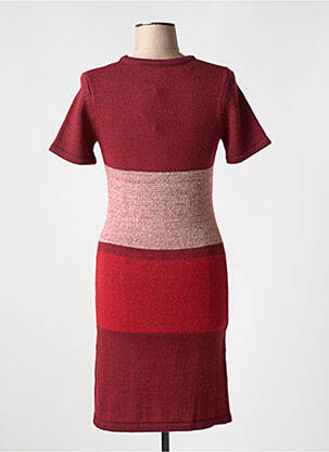 Robe pull col rond manches courtes rouge LAVAND femme