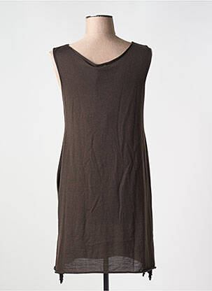 Tunique sans manche sans manche marron CREA CONCEPT femme