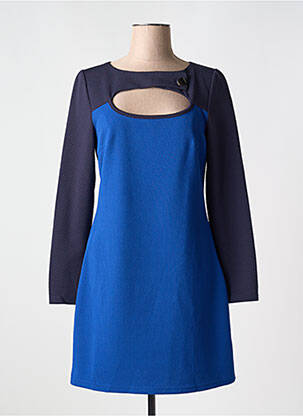 Robe courte manches longues manches longues bleu MOLLY BRACKEN femme