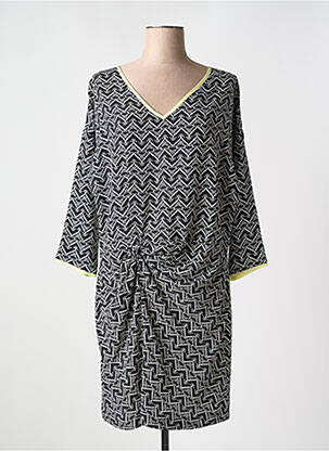 Robe courte manches 3/4 manches 3/4 noir LEENOY femme