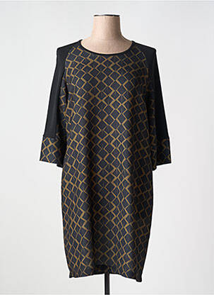 Robe mi-longue manches 3/4 manches 3/4 vert POUSSIERE D'ETOLE femme