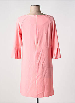 Robe courte manches 3/4 manches 3/4 rose MISSING JOHNNY femme