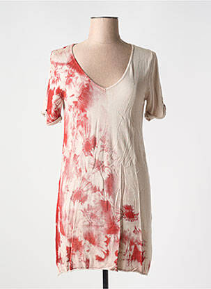 Robe courte manches courtes manches courtes beige LE PETIT BAIGNEUR femme