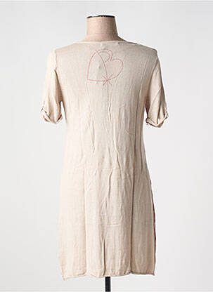 Robe courte manches courtes manches courtes beige LE PETIT BAIGNEUR femme