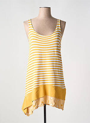 Tunique sans manche jaune CREA CONCEPT pour femme