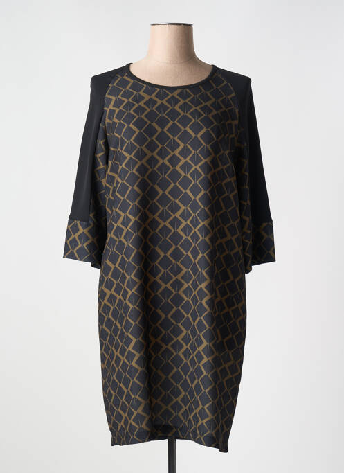 Robe mi-longue manches 3/4 manches 3/4 vert POUSSIERE D'ETOLE femme