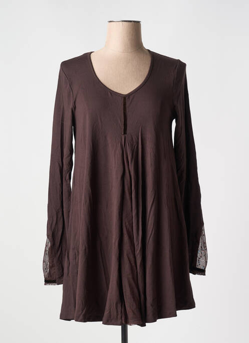 Robe courte marron MYRINE pour femme