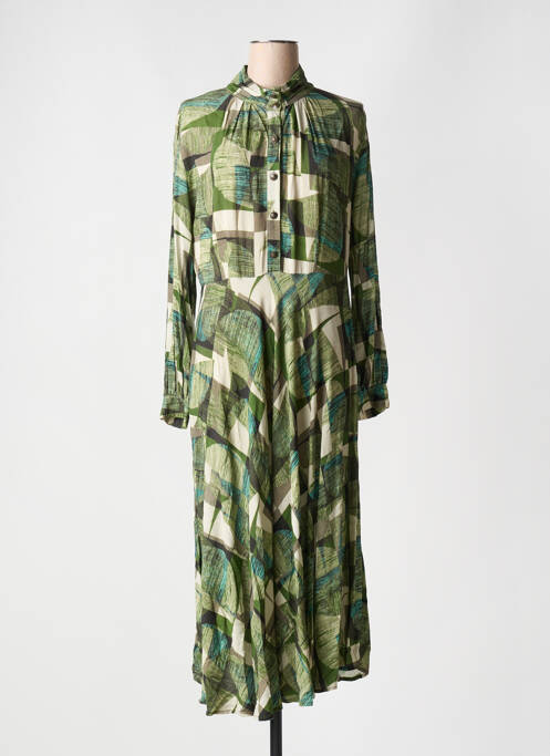 Robe longue vert LA FEE MARABOUTEE pour femme