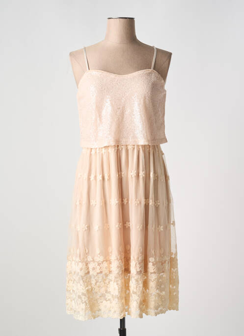 Robe mi-longue beige MOLLY BRACKEN pour femme