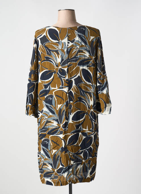 Robe mi-longue marron LA FEE MARABOUTEE pour femme