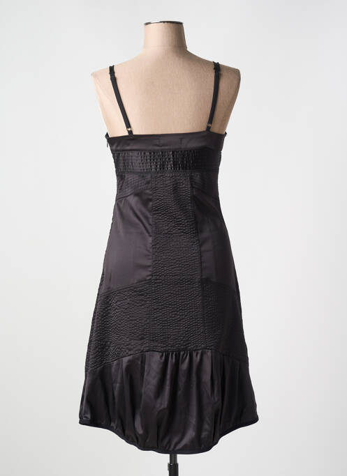 Robe mi-longue noir MAIS IL EST OU LE SOLEIL pour femme