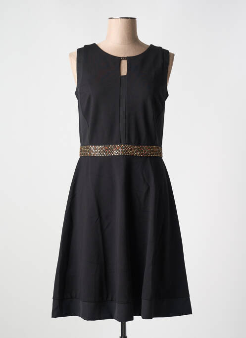 Robe mi-longue noir NIZA pour femme