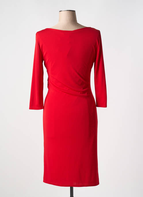 Robe mi-longue rouge LILOO pour femme