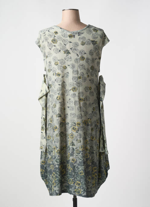 Robe mi-longue vert MYRINE pour femme
