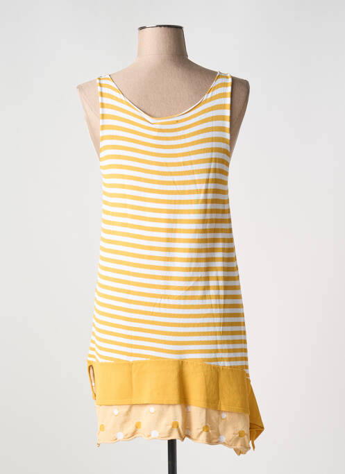 Tunique sans manche jaune CREA CONCEPT pour femme