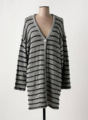 Gilet manches longues stretch gris FRANSA femme