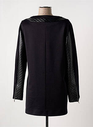 Manteau long coupe cintrée sans capuche noir FRANCK ANNA femme