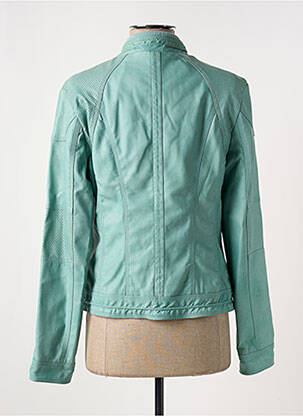 Veste simili cuir poches bleu RINO & PELLE femme