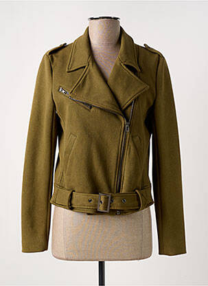 Veste casual col tailleur vert ICHI femme