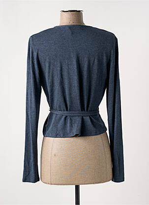 Gilet cache-cœur tissage chiné bleu MYRINE ANTWERP femme