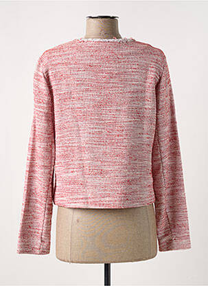 Veste chic finition intérieure biaisée rose FLEUR DE SEL femme