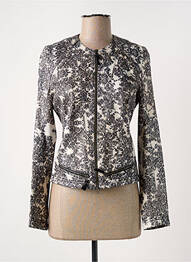 Veste casual col rond gris EVA KAYAN femme