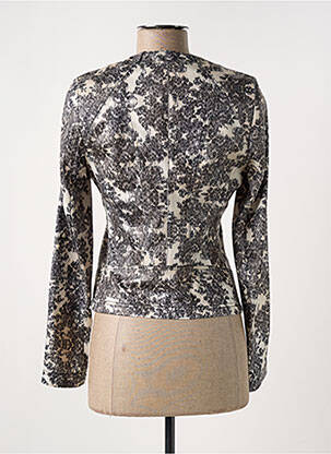 Veste casual col rond gris EVA KAYAN femme