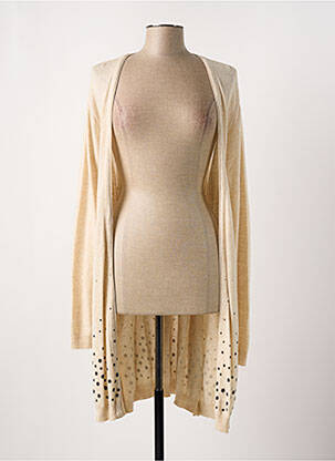 Gilet manches longues beige POUSSIERE D'ETOLE pour femme