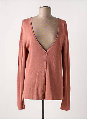 Gilet manches longues rose ICHI pour femme