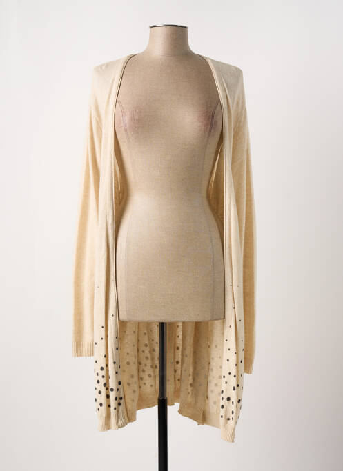 Gilet manches longues beige POUSSIERE D'ETOLE pour femme