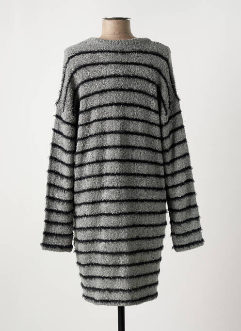 Gilet manches longues gris FRANSA pour femme