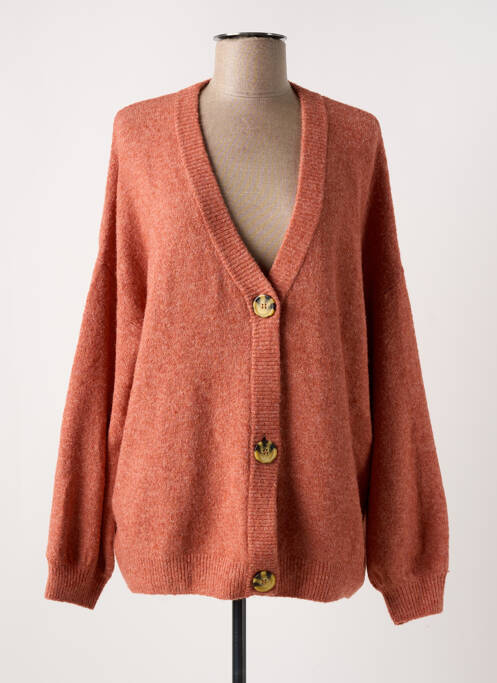 Gilet manches longues orange CREAM pour femme