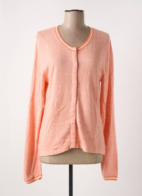 Gilet manches longues orange SOULMATE pour femme