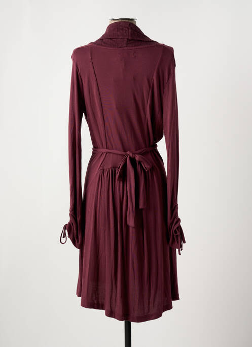 Gilet manches longues rouge MAIS IL EST OU LE SOLEIL pour femme