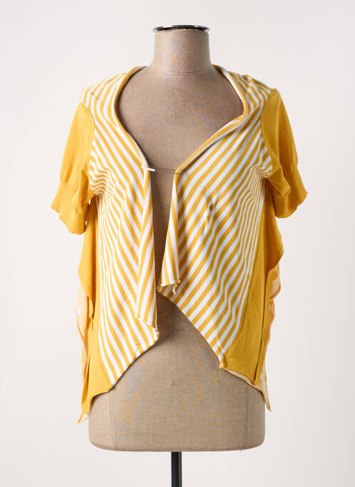 Gilet manches courtes jaune CREA CONCEPT pour femme