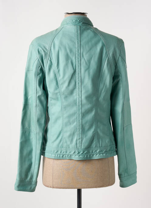 Veste simili cuir bleu RINO & PELLE pour femme