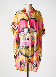 Chemisier manches courtes manches courtes jaune KITSCH femme
