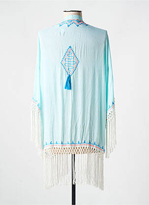 Gilet manches courtes col v bleu BALI SENSASI femme
