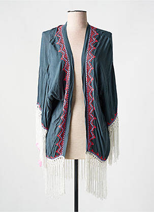 Gilet manches courtes col v vert BALI SENSASI femme