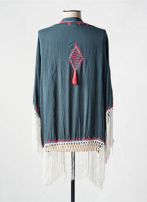 Gilet manches courtes col v vert BALI SENSASI femme