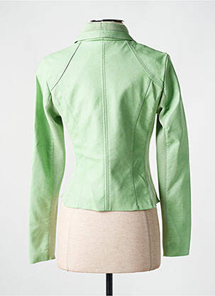 Veste simili cuir poches vert SOFTY femme