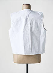 Gilet manches courtes blanc PÉPOUZ' pour femme seconde vue